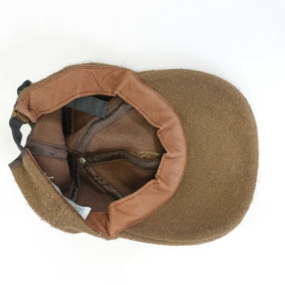 GREEN TOPS Men's Brown Peaked Cap OS Hat Metal Buckle Reusable Sustainable - Picture 6 of 12